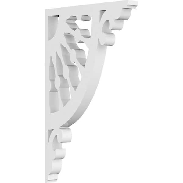Ekena Millwork 5/8 in. W X 8 in. H X 5 in. D PVC Wagon Wheel Bracket