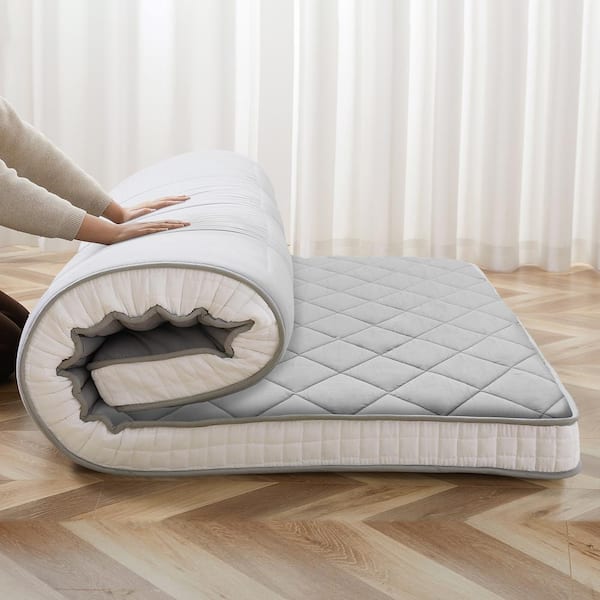 BOZTIY Mattress Pad Queen Size Antimicrobial Plush Hypoallergenic Polyester Gray