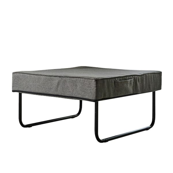AndMakers Bake 29 in. Gray Pillow Top Ottoman