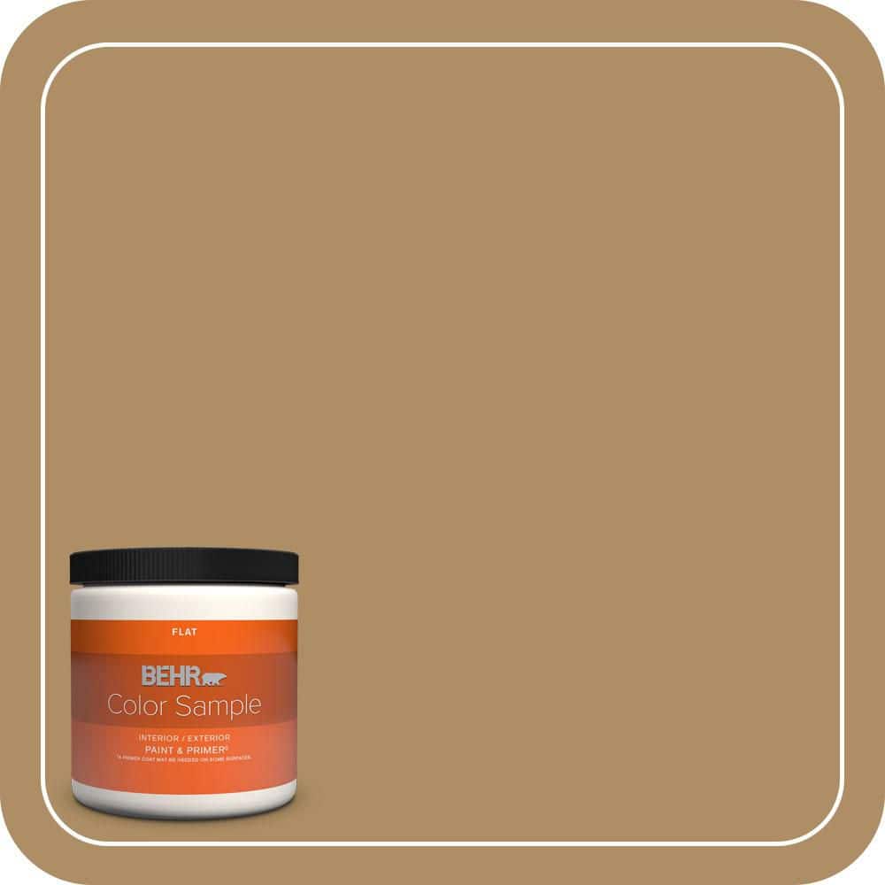 BEHR PREMIUM PLUS 8 oz. #300F-5 Brown Rabbit Flat Interior/Exterior ...