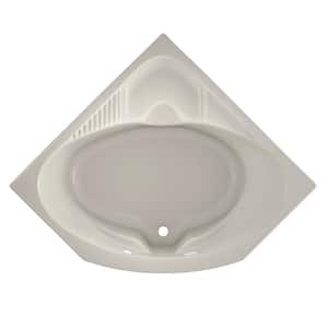 CAPELLA PURE AIR 55 in. Acrylic Neo Angle Corner Drop-In Air Bath Bathtub in Oyster