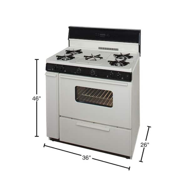 36 in. 3.91 cu. ft. Freestanding Gas Range with 5th Burner and 