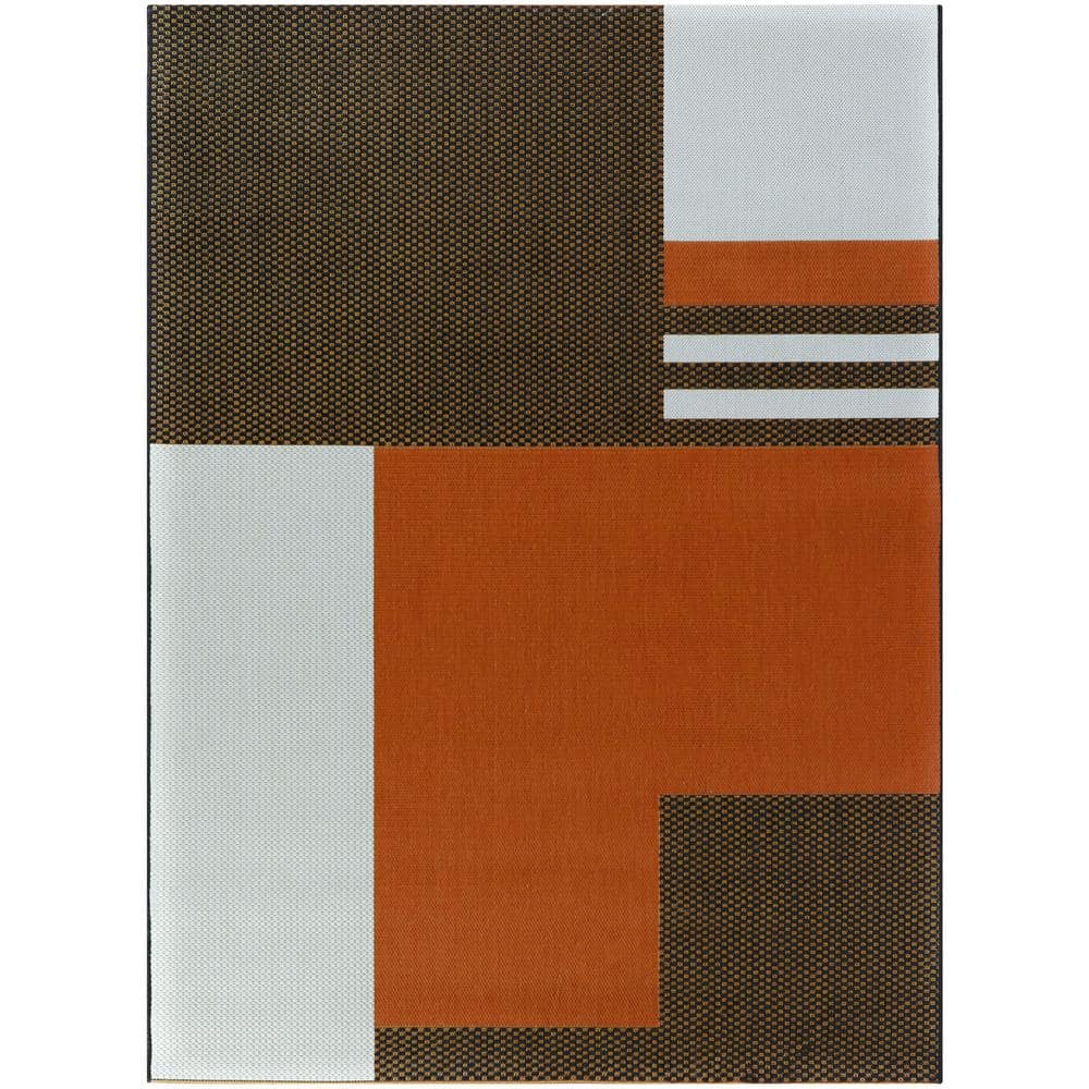 BALTA Read Burnt Orange 5 ft. x 7 ft. Modern Indoor/Outdoor Area Rug ...