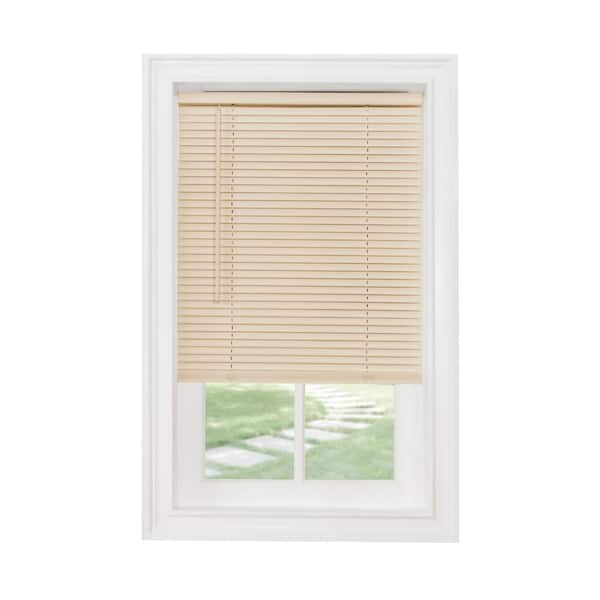 ACHIM GII Morningstar Cordless Light Filtering Vinyl Mini Blind with 1 in. Slats 34 in. W x 48 in. L in Alabaster