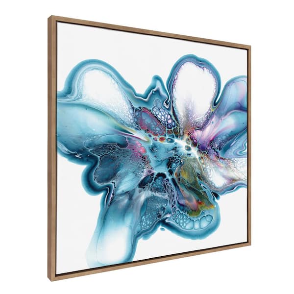 Kate and Laurel "Bright Colorful Purple Floral" by Xizhou Xie, 1 Piece Framed Canvas Floral Art Print, 30 in. x 30 in.