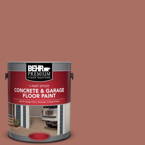 BEHR Premium 1 gal. #PFC-08 Terra Brick 1-Part Epoxy Satin Interior/Exterior Concrete and Garage Floor Paint