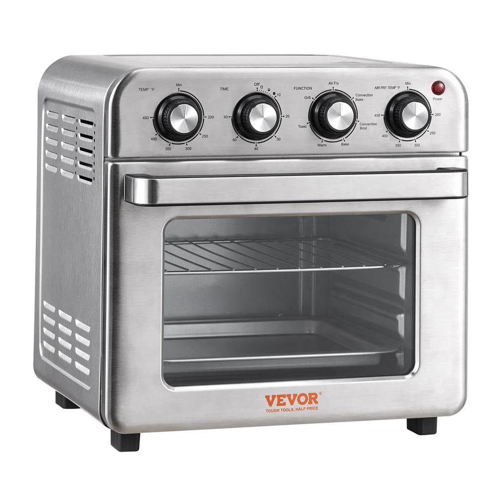 VEVOR 12-IN-1 Air Fryer Toaster Oven, 25L Convection Oven, 1700W Stainless  Steel Toaster Ovens Countertop Combo KQZKX25L1800WFCLWV1 - The Home Depot