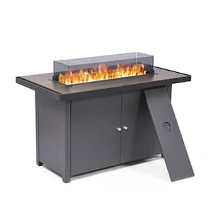 43 in. Steel LP Fire Pit Table in Black