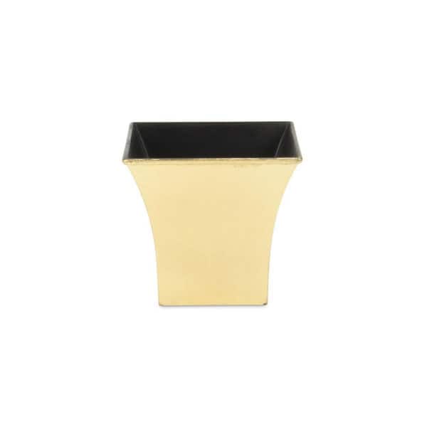 35 Gallon(s) Gold Indoor Plastic Square Planter with Weather Resistance (4.75 in. L x 4.75 in. W x 4.25 in. H) 1-Pack