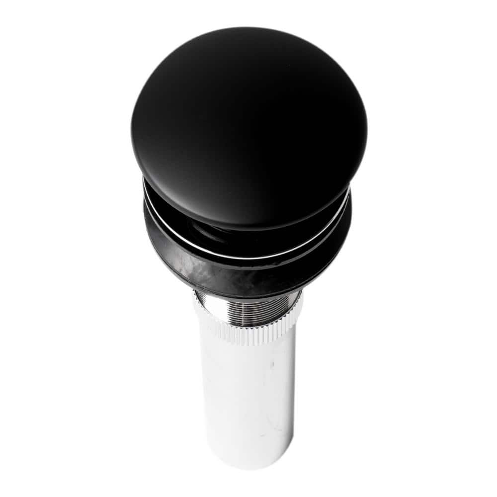Black Matte Brass Mushroom Pop-Up Bathroom Sink Drain