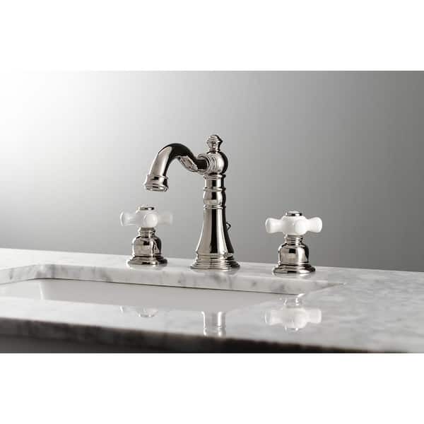 American Classic 8 in. Widespread 2-Handle Bathroom Faucet in Polished Nickel