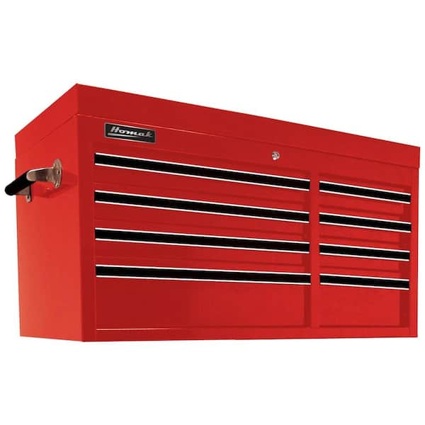 Homak Professional 41 in. 8-Drawer Top Chest, Red