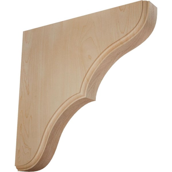 Ekena Millwork 1-3/4 in. x 10 in. x 10 in. Maple Stratford Wood Bracket