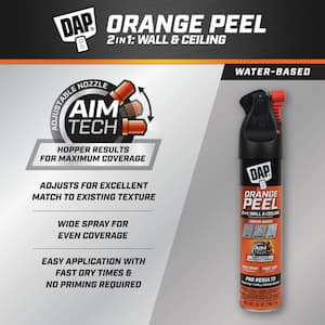 Spray Texture 25 Oz. Orange Peel Water Based 2-in-1 Wall and Ceiling White Texture Spray with Aim Tech Nozzle (6-Pack)