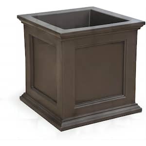 20 in. x 20 in. x 20 in. Square Black Polyethylene Plant Planter with Drainage Hole
