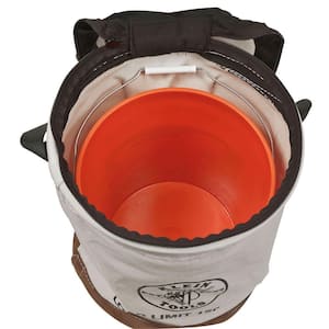 Canvas Bucket with Closing Top, 17-Inch