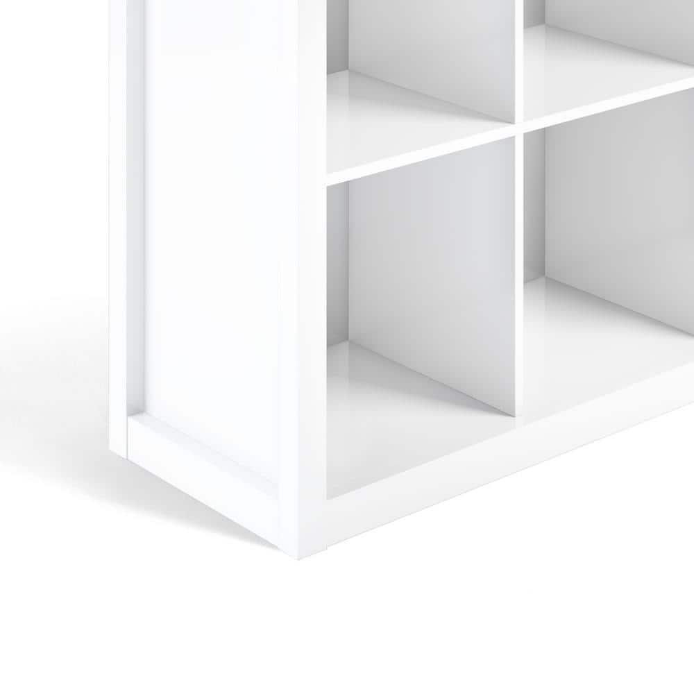 Artisan Handcrafted Solid Wood 9-Cube Storage Bookcase in White