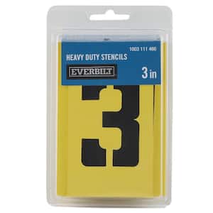 3 in. Cardboard Letters Numbers and Symbols Stencil Set