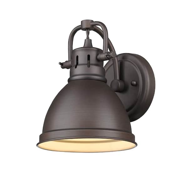 Golden Lighting Duncan Rubbed Bronze 1-Light Bath Light