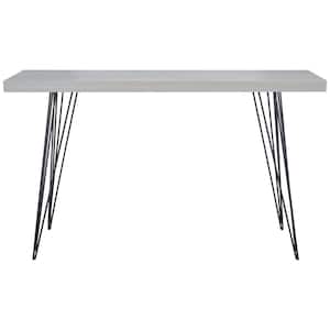 Wolcott 55 in. Gray/Black Wood Console Table