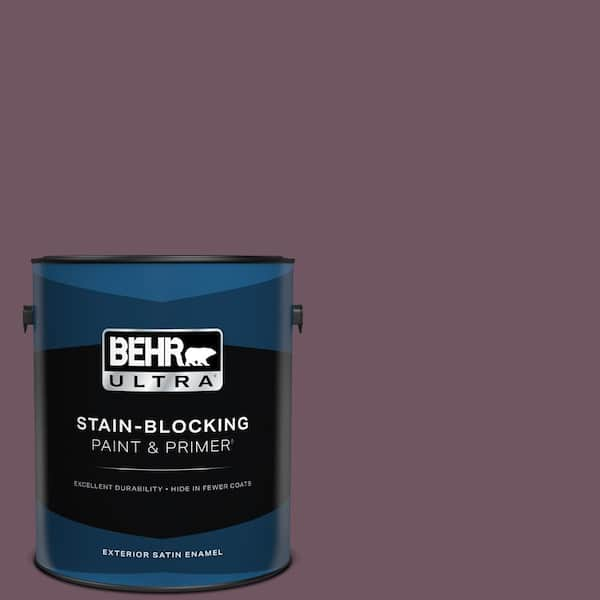 BEHR ULTRA 1 gal. #S110-7 Exotic Eggplant Satin Enamel Exterior Paint & Primer