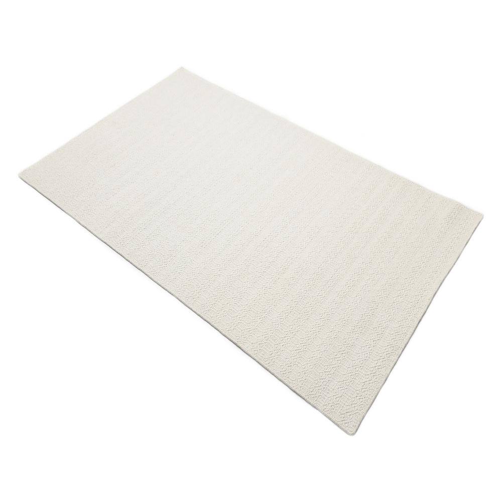 Handwoven Serenity Ivory Wool 8' x 10' Flatweave Area Rug