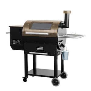 AS700P, Skylights Wood Pellet Grill Smoker - ASCA System, 700 sq. in., View Window with Motion Lights, Bronze