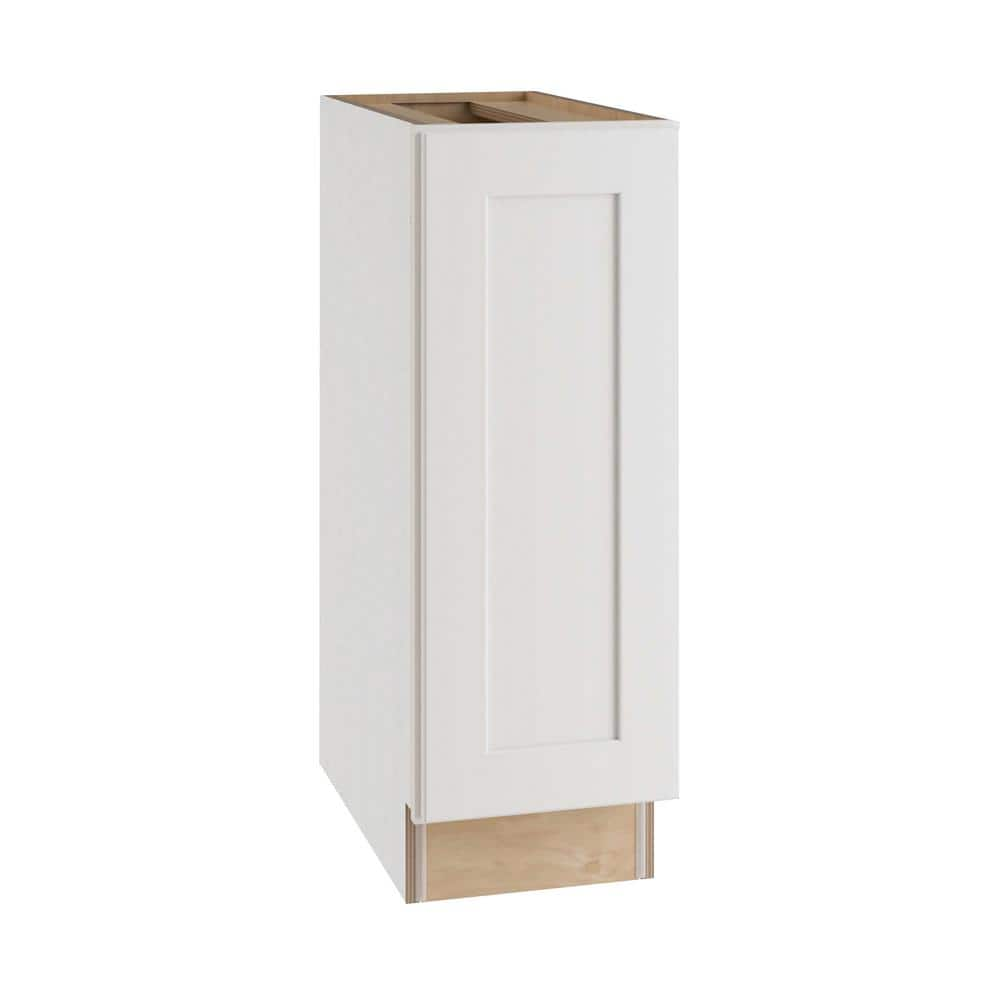 Newport Pacific White Plywood Shaker Assembled Bath Cabinet FH Soft Close Left 12 in W x 21 in D x 34.5 in H -  Home Decorators Collection, VB1221FHL-NPW