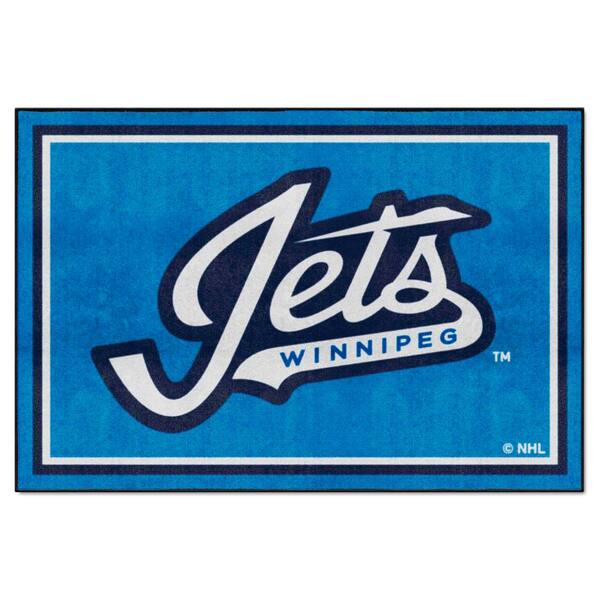 FANMATS Winnipeg Jets 5ft. x 8 ft. Plush Area Rug 38731 The Home Depot