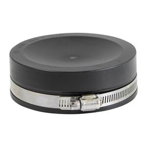 6 in. Pvc Flexible Pipe Cap with Stainless Steel Clamps