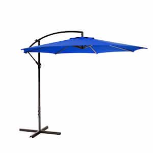 Bayshore 10 ft. Cantilever Hanging Patio Umbrella in Royal Blue