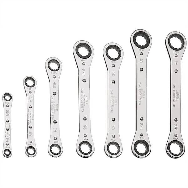 Klein Tools 7-Piece Ratcheting Box Wrench Set 68222 - The Home Depot