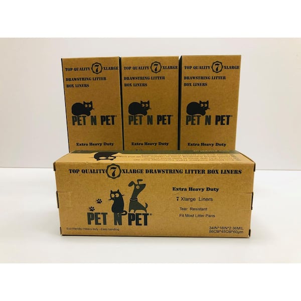 Pet N Pet X-Large Extra Heavy-Duty Cat Litter Box Cat Pan Liners (28 Liners-Box)