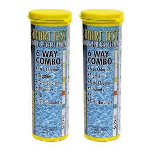Smart Test 6-Way Combo Test Strips for Pools (2-Pack)
