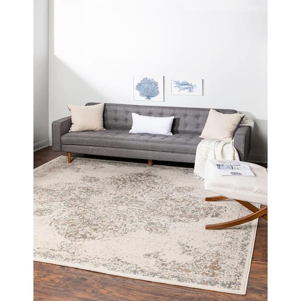 Tuareg Medallion Ivory 8' 0 x 8' 0 Square Rug