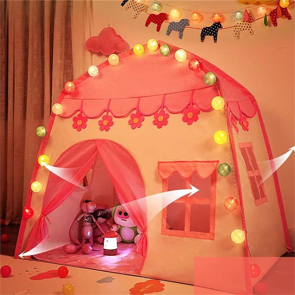 Children Indoor Outdoor Playhouse Girl Pop-up Princess Tent Castle Hut Toy 