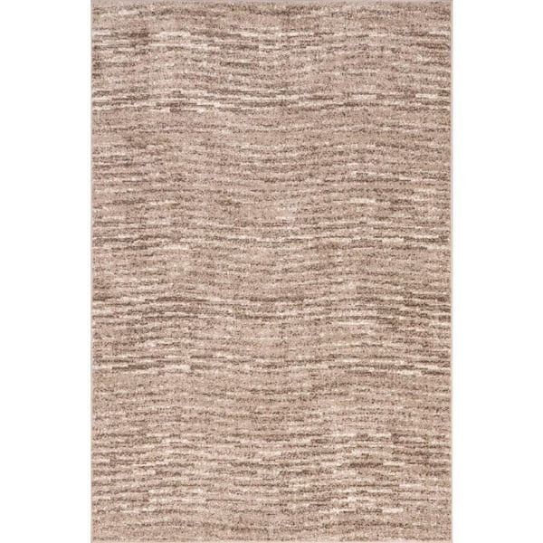 Beige Ripple Rug nuLOOM Ripple Waves Beige 4 ft. x 6 ft. Indoor Area Rug BDSM01B-406 ...