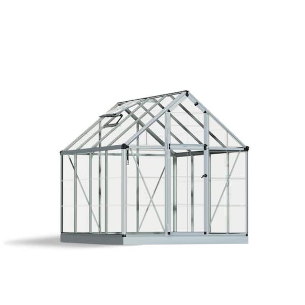 Snap and Grow 6 ft. x 8 ft. Silver/Clear DIY Greenhouse Kit