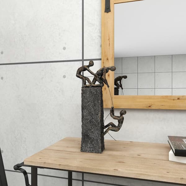 Litton Lane 3 in. x 17 in. Gray Polystone Climbing People