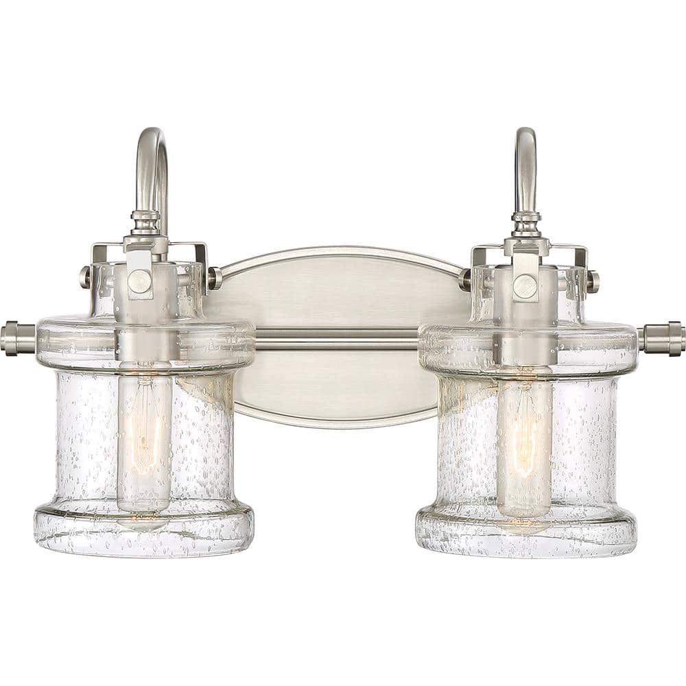 Quoizel DNY8602BN Danbury 16.25  2-Light Bath Vanity in Brushed Nickel