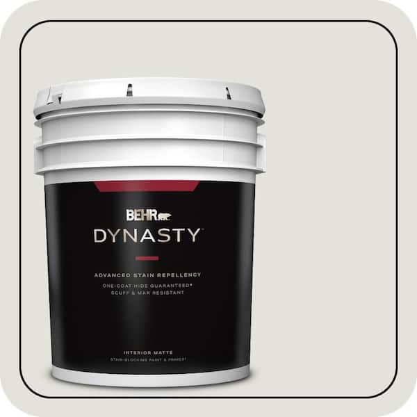 BEHR DYNASTY 5 gal. #MQ3-04 Quiet on the Set One-Coat Hide Matte Interior Stain-Blocking Paint & Primer
