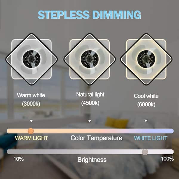 Oaks Aura Cotti 20 in. Integrated LED Indoor White Square Low