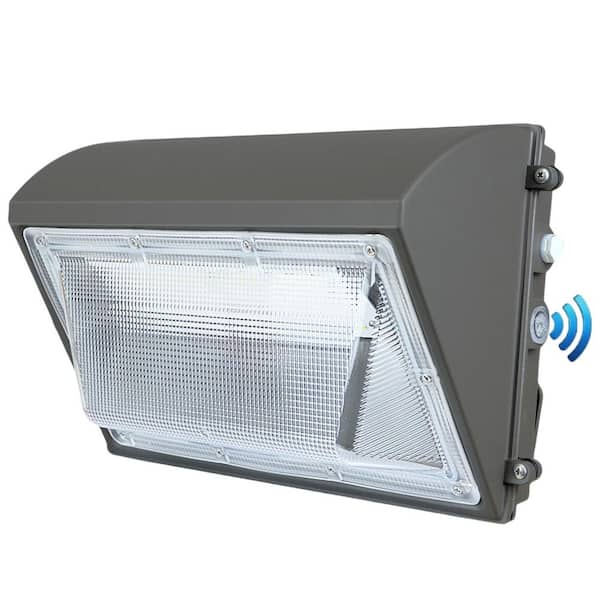 Outside 18000LM 1000-Watt Equivalent Integrated LED Bronze Wall Pack Light with Dusk to Dawn Photocell,5000K Flood Light
