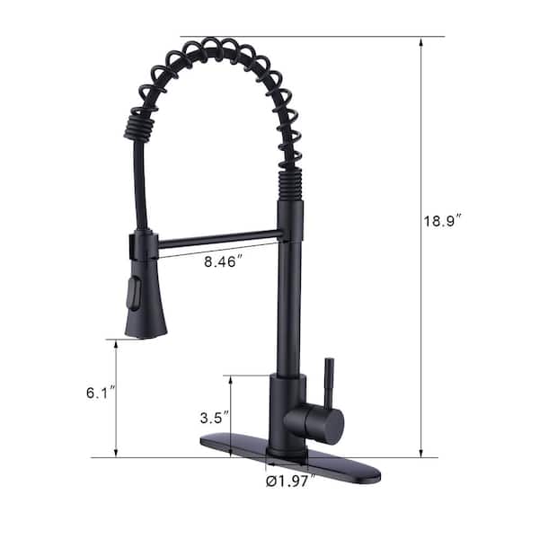 Magic Home Low Lead Commercial Single-Handle Pull-Out Sprayer  