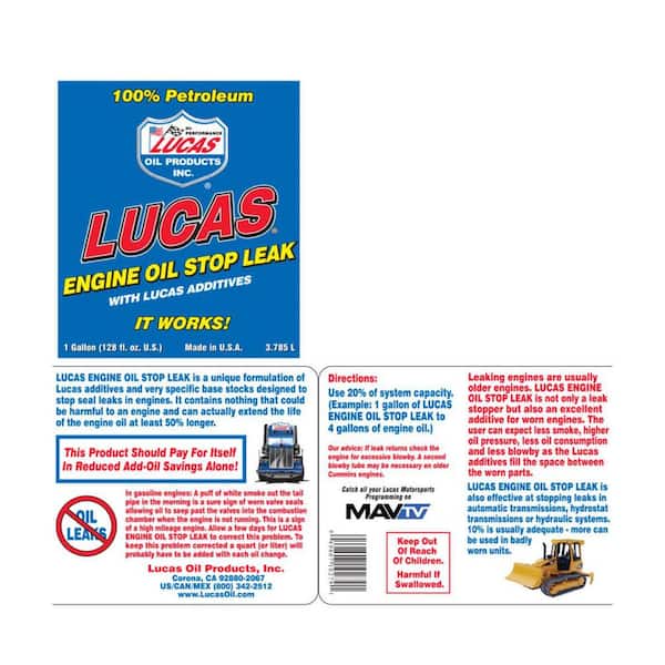 Engine Oil Stop Leak – Lucas Oil Products, Inc. – Keep That Engine Alive!