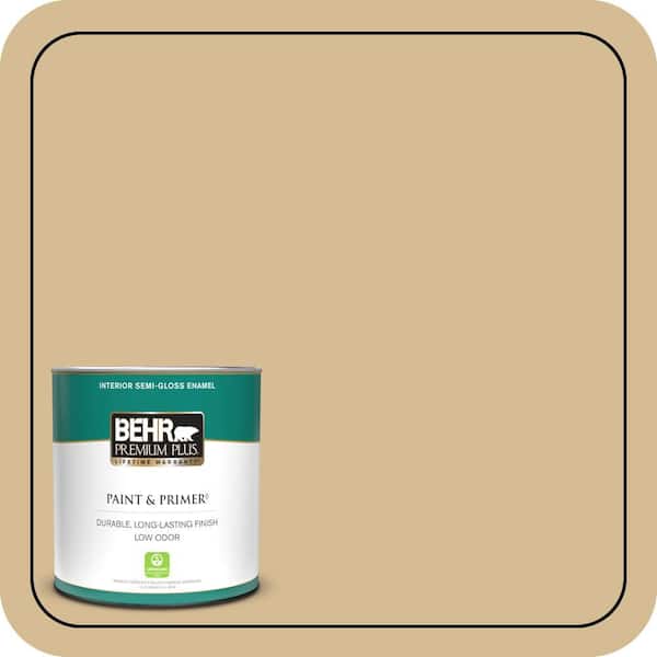 BEHR PREMIUM PLUS 1 qt. #330F-4 Pebble Path Semi-Gloss Enamel Low Odor Interior Paint & Primer