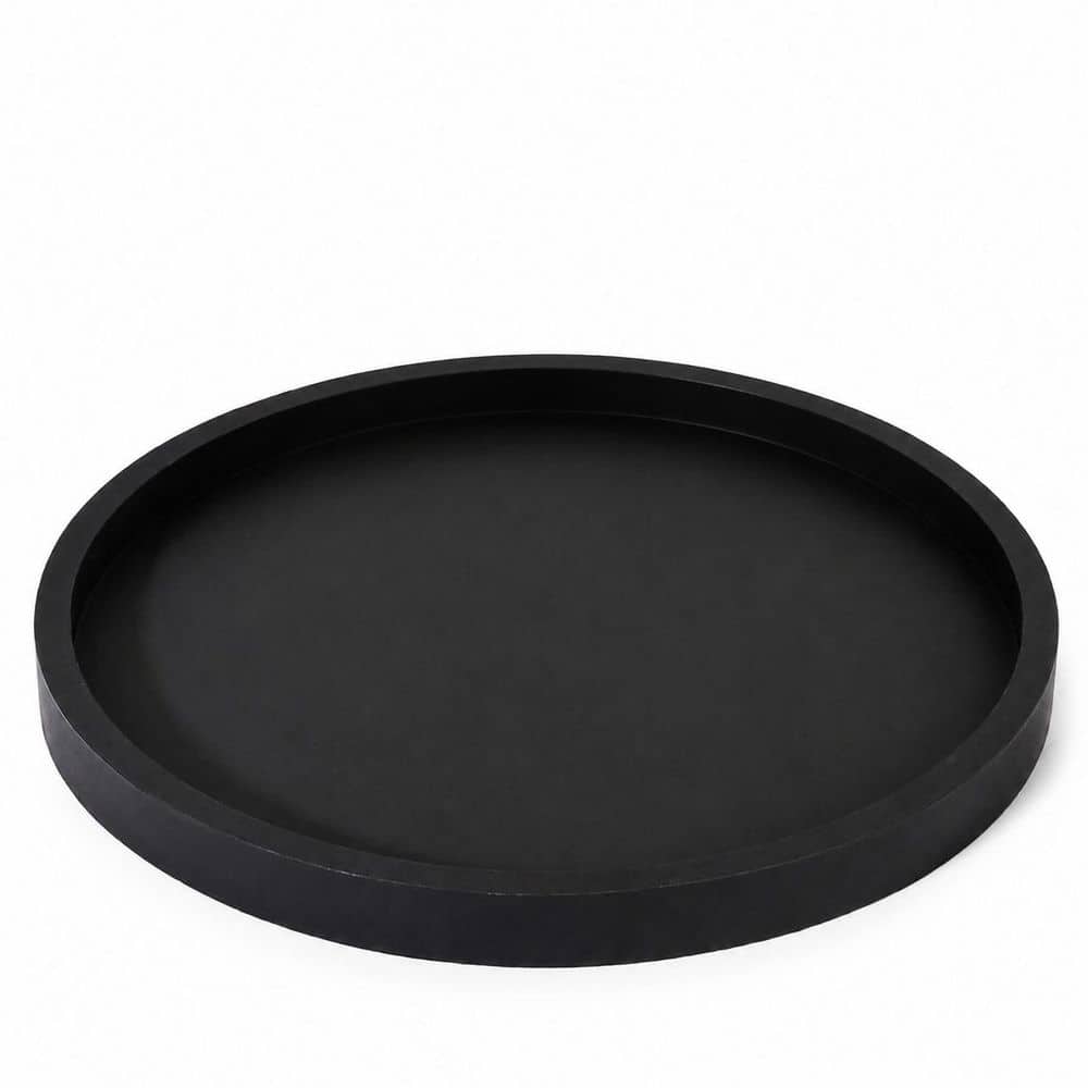 Round Silicone Vanity Tray Non-Slip Countertop Organizer for Soap Candle and Perfume Bottles in Black price history on PriceWatchPro