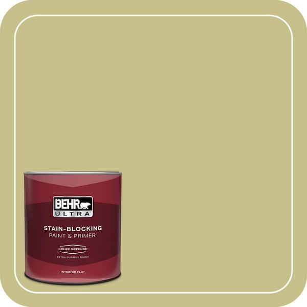 BEHR ULTRA 1 qt. #PPU9-11 Wheat Grass Extra Durable Flat Interior Paint & Primer