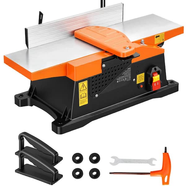 Spiral Benchtop Jointer 6 in. 1.5HP 10000 RPM Bench Top Wood Jointer with 14-Blade Spiral Cutterhead for All Wood Types
