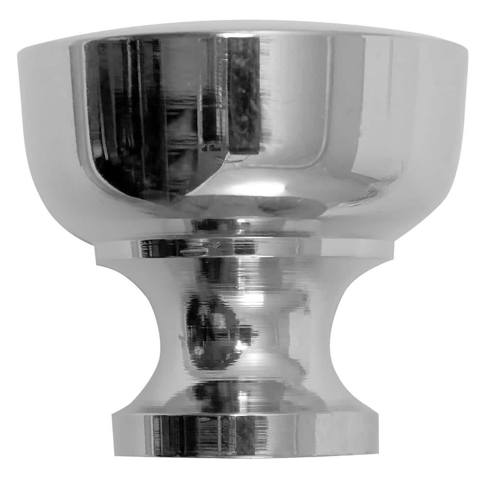 Polished Nickel Round Cabinet Knob with Mounting Hardware
